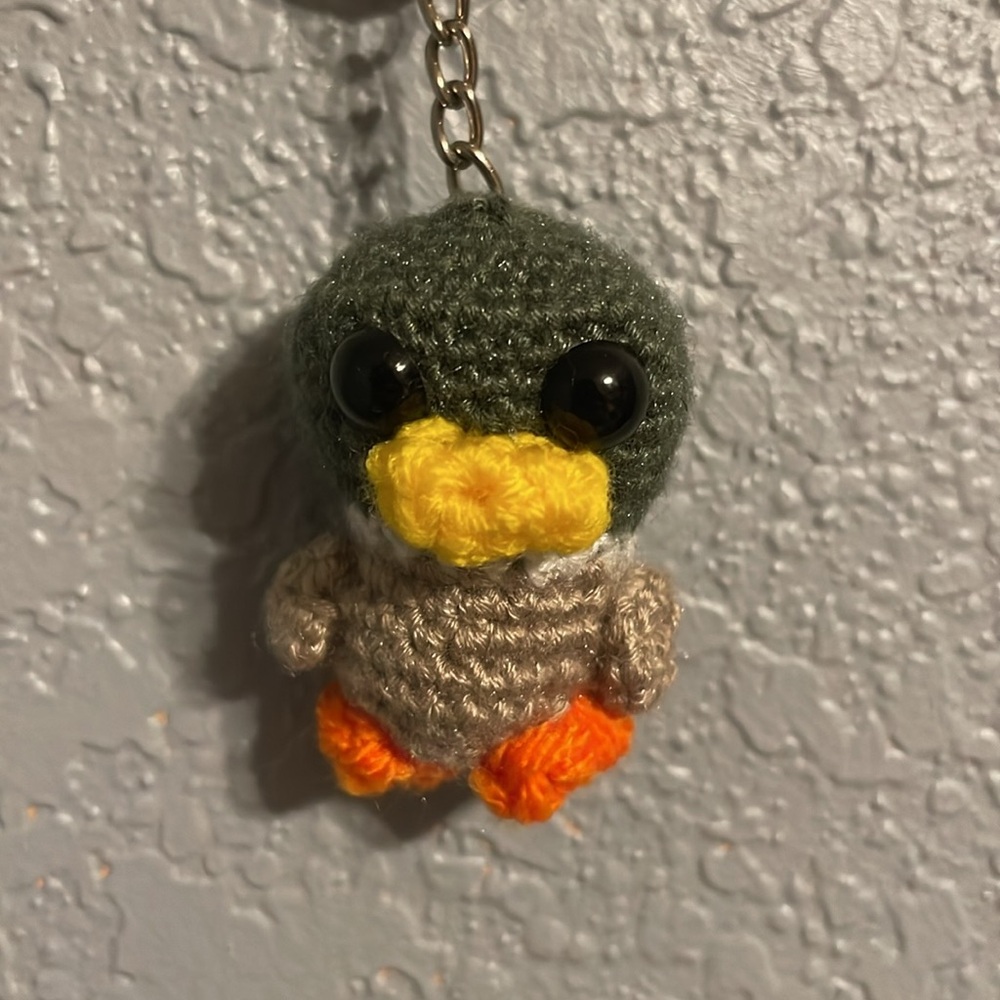 Crochet Duck Keychain - Picture 2 of 5